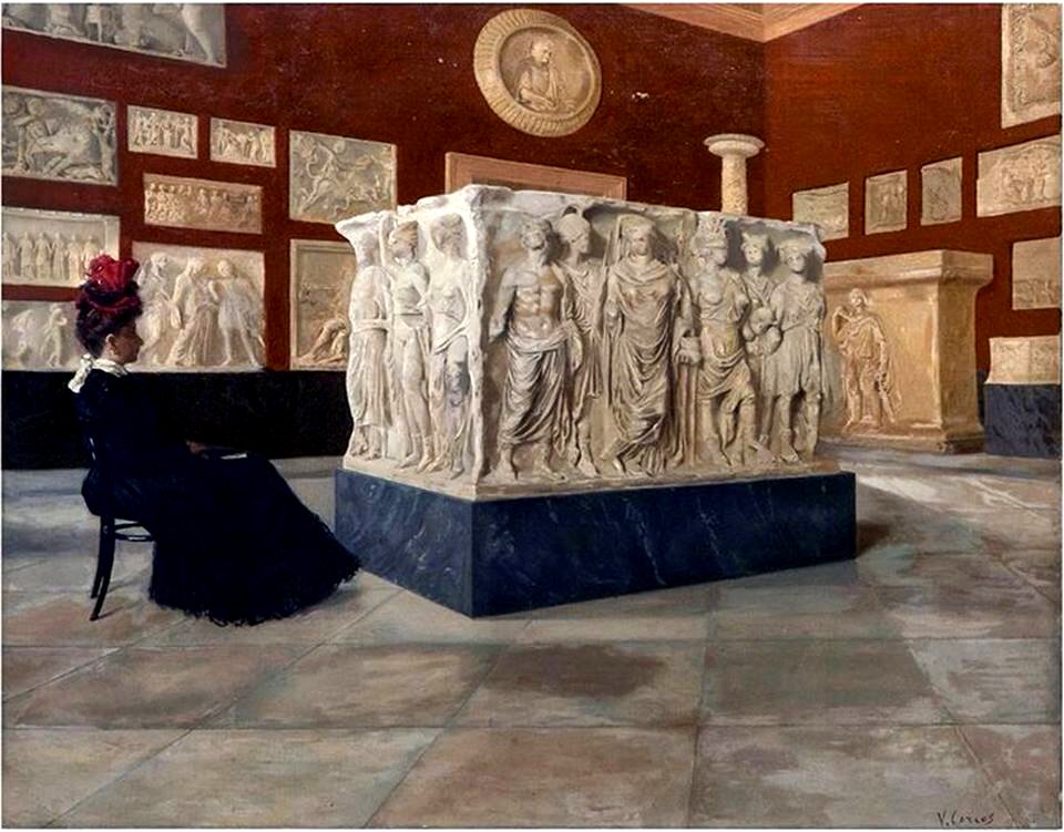 Vittorio Matteo Corcos - Visitatrice al Museo Nazionale