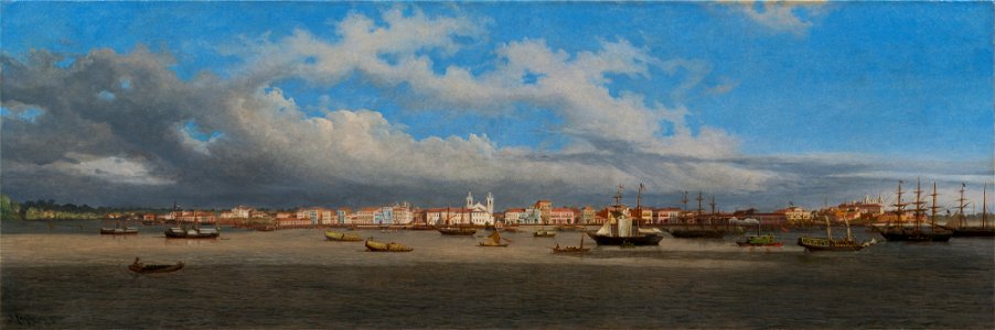 Vista panorâmica da baía de Belém, da Coleção Brasiliana Iconográfica