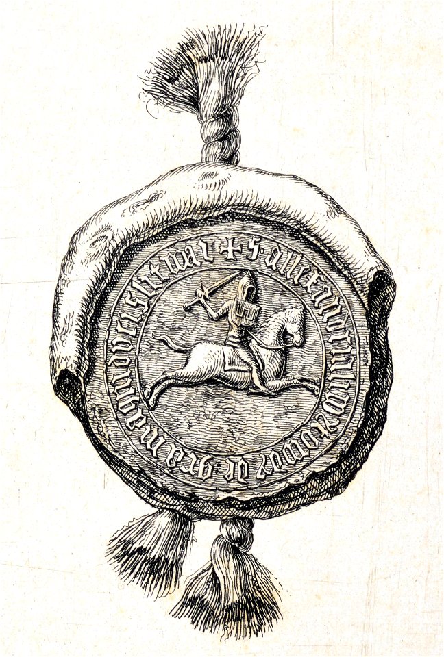 Vitaŭt Vialiki, Pahonia. Вітаўт Вялікі, Пагоня (K. Kielisiński, 1426, 1841)