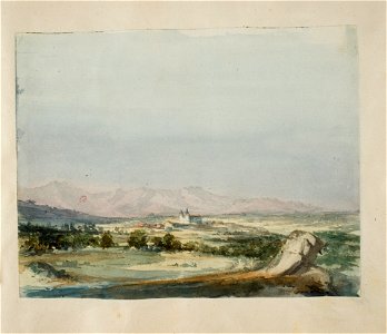 Vista panorámica de El Escorial con la Iglesia de San Bernabé