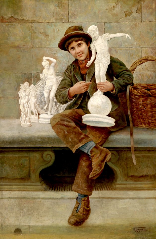 Vittorio Rignano Der Skulpturenverkäufer