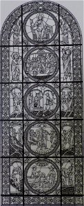 Vitrail de Saint Pierre (Lucien Bégule - Chapelle nord du chœur - collection part.)