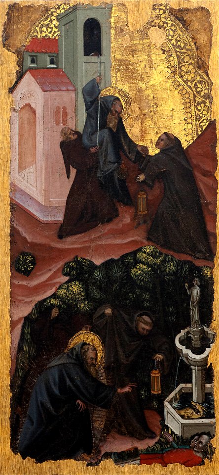 Vitale da Bologna (14e eeuw) - Vier verhalen van Antonius van Egypte (1340) - Bologna Pinacoteca Nazionale - 26-04-2012 9-22-59