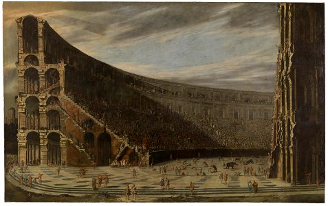 Viviano Codazzi and Domenico Gargiulo - Perspectival View of a Roman Amphitheatre
