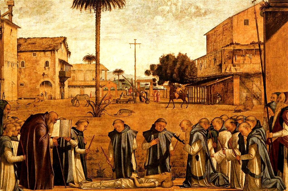 Vittore carpaccio, funerali di san girolamo 01