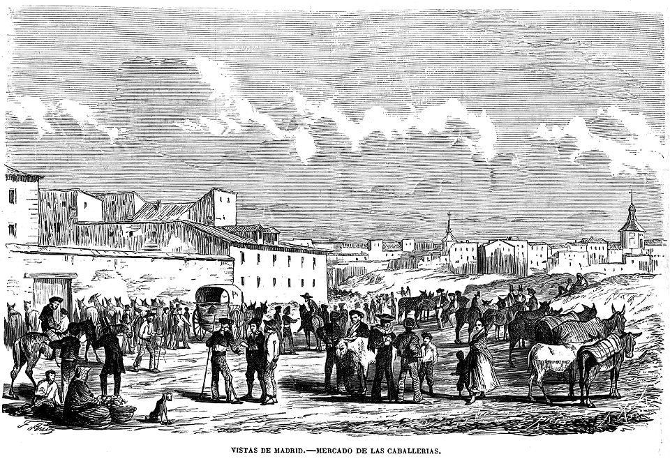 Vistas de Madrid - Mercado de las Caballerías, en El Museo Universal