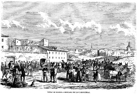 Vistas de Madrid - Mercado de las Caballerías, en El Museo Universal