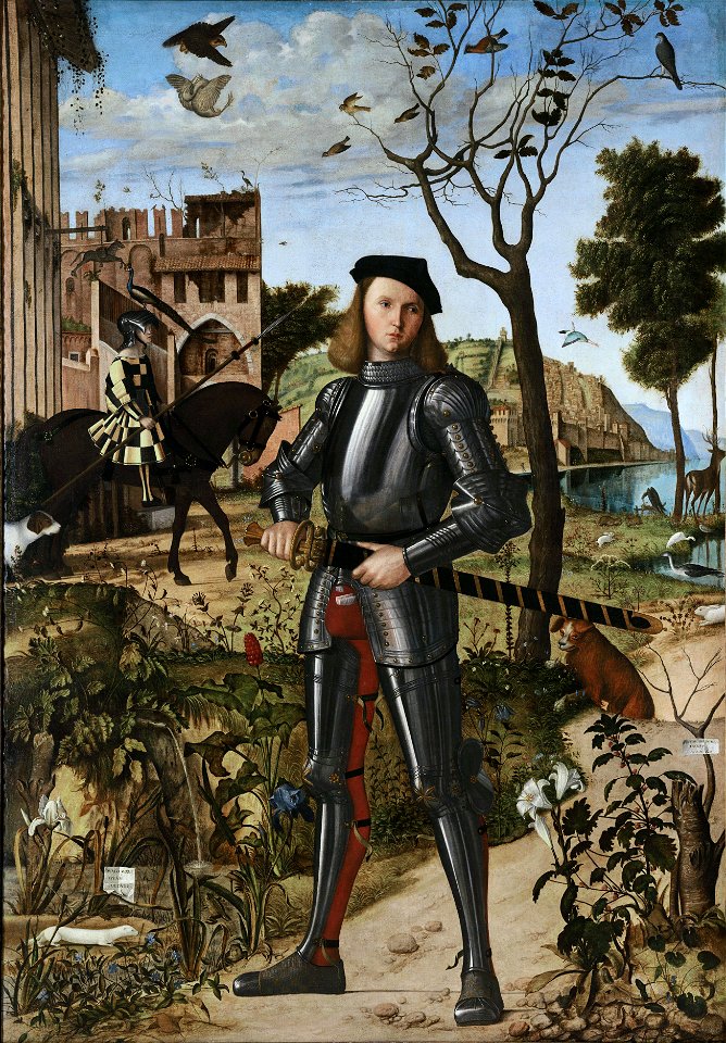 Vittore Carpaccio - Young Knight in a Landscape - Google Art ProjectFXD