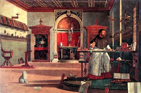 Vittore carpaccio, visione di sant'agostino 01