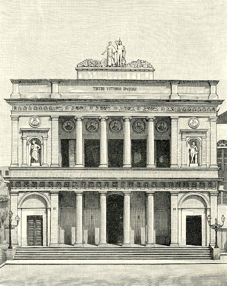 Vittoria teatro Vittorio Emanuele (xilografia di Barberis 1892)