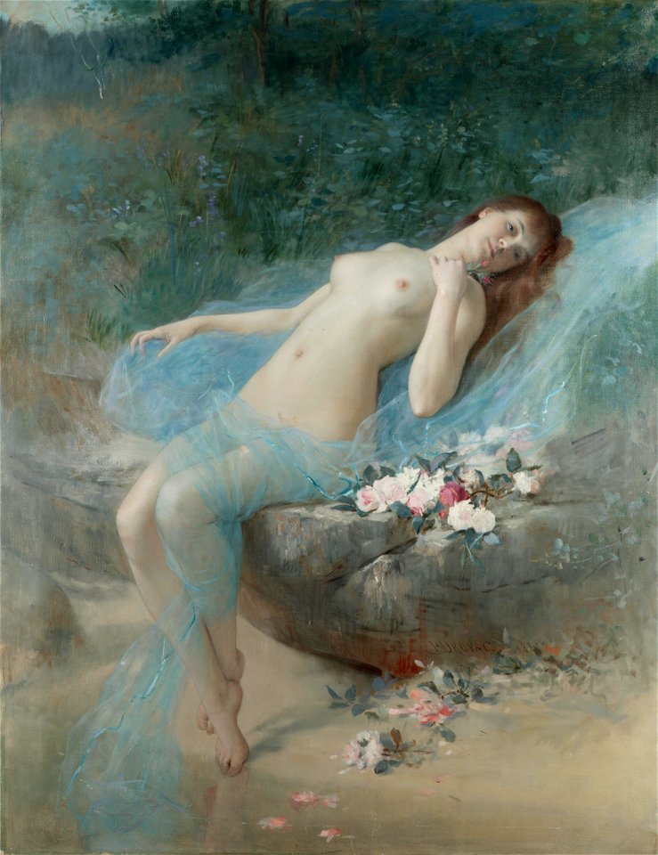 Vlaho Bukovac, 1887 - Reclining nude