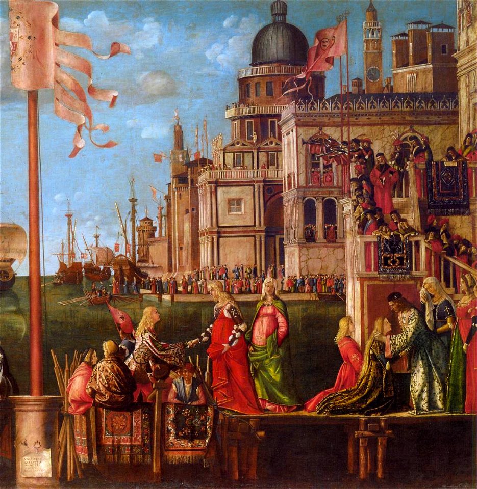 Vittore carpaccio, Departure of the Pilgrims 03