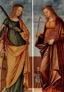 Vittore Carpaccio - St Catherine of Alexandria and St Veneranda - WGA04324. Free illustration for personal and commercial use.