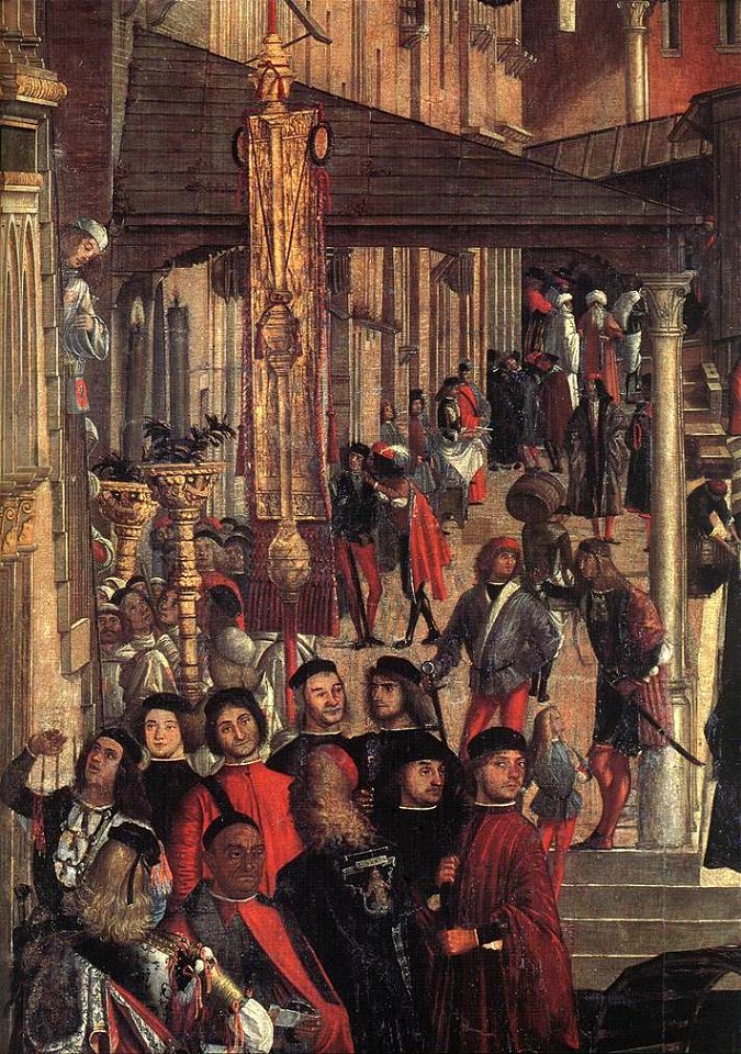 Vittore carpaccio, miracolo della Croce a Rialto 03 - Free Stock ...