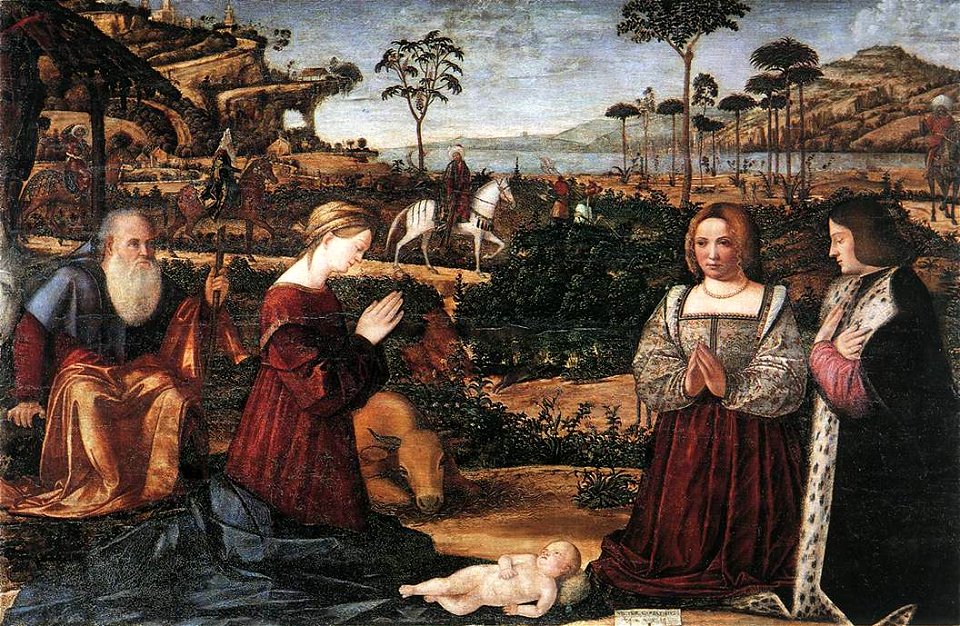 Vittore Carpaccio - Holy Family with Two Donors - WGA04331