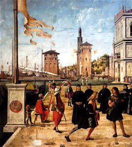Vittore carpaccio, Ambassadors Return to the English Court 04