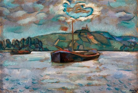 Vladimir Baranov-Rossine - Barges on the River Don