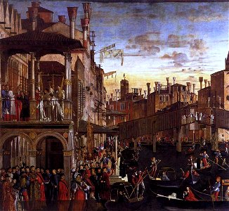 Vittore carpaccio, miracolo della Croce a Rialto 01