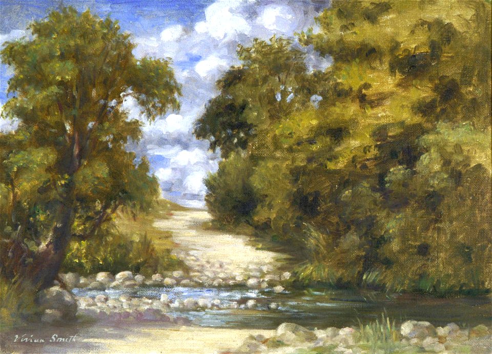 Vivian Smith - Untitled (Stream crossing) - Sarjeant Gallery