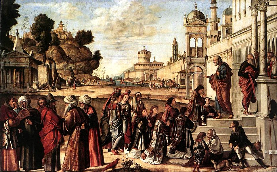 Vittore carpaccio, Saint Stephen is Consecrated Deacon 01