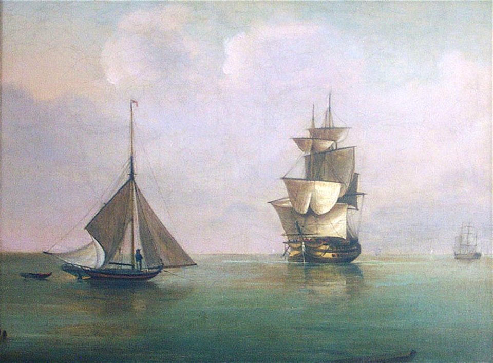 Vixen & The Man-O'-War, by Thomas Whitcombe