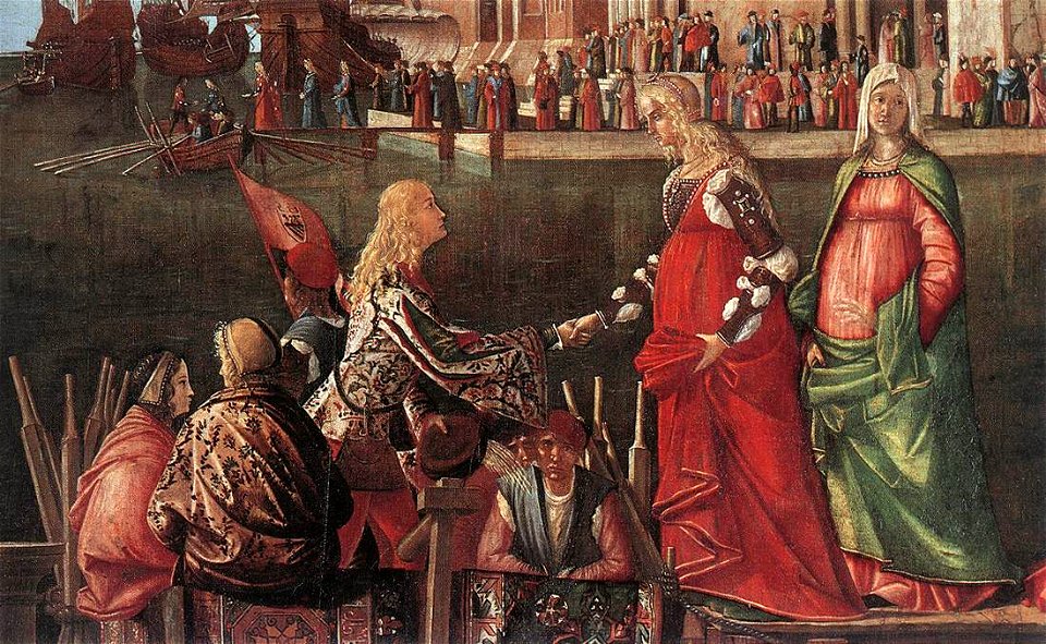 Vittore carpaccio, Departure of the Pilgrims 04
