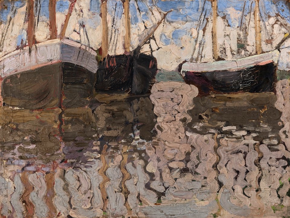 Vladimir Baranov-Rossine - A View of Sailboats
