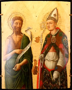 Vivarini - Saint Jean Baptiste et saint Louis de Toulouse. Free illustration for personal and commercial use.