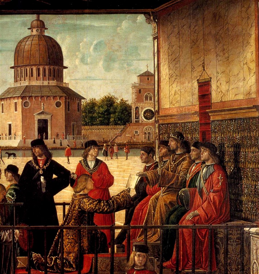 Vittore carpaccio, Arrival of the English Ambassadors 04