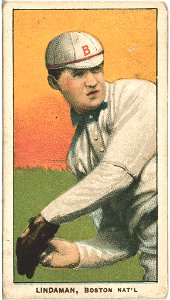 Vive Lindaman, Boston Doves, baseball card portrait LCCN2008675235