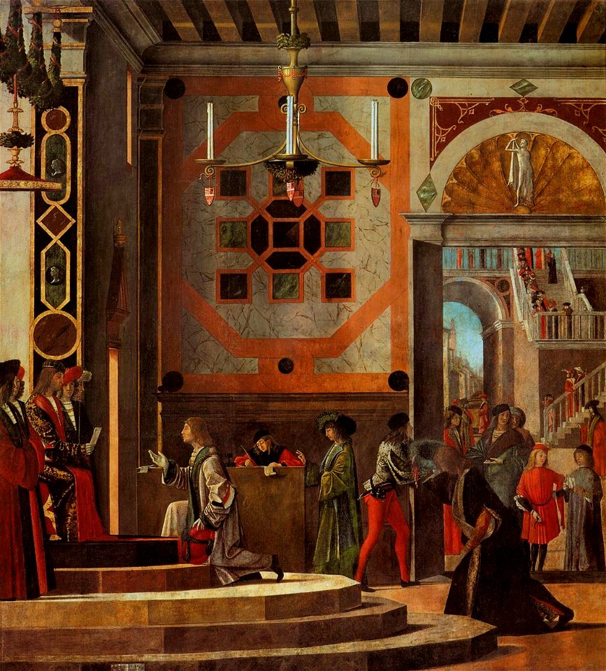 Vittore carpaccio, Ambassadors Depart 01
