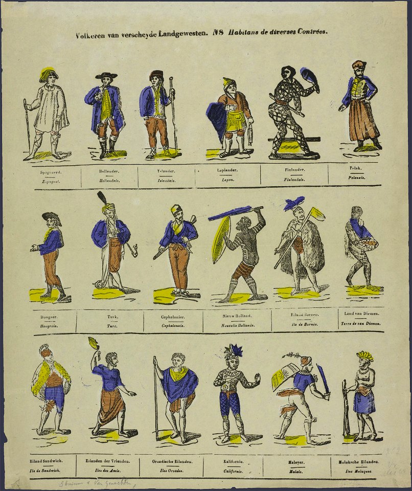 Volkeren van verscheyde landgewesten-Catchpenny print-SMC K 0149