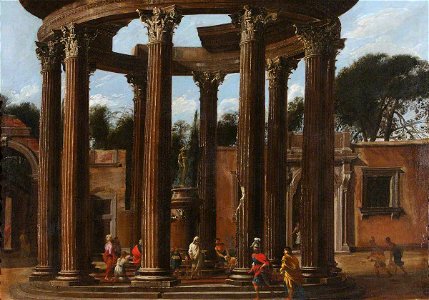 Viviano Codazzi (c.1604-1670) - A Ruined Temple with a Sacrificial Scene - 608982 - National Trust