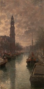 Vittorio Schiavon - Gezicht op de Prinsengracht met de Westerkerk - SA 55038 - Amsterdam Museum