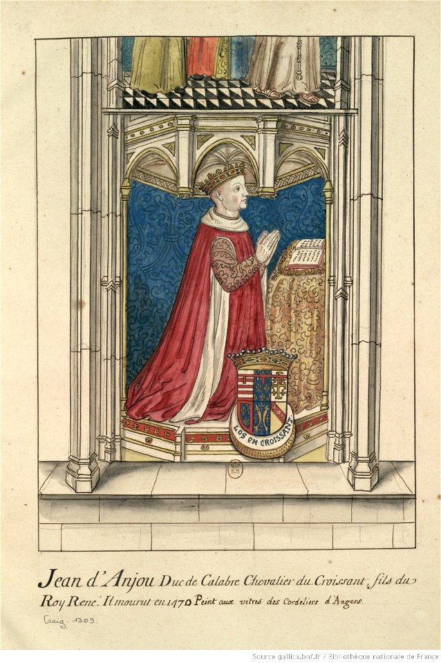 Vitrail de Jean II de Lorraine aux Cordeliers d'Angers