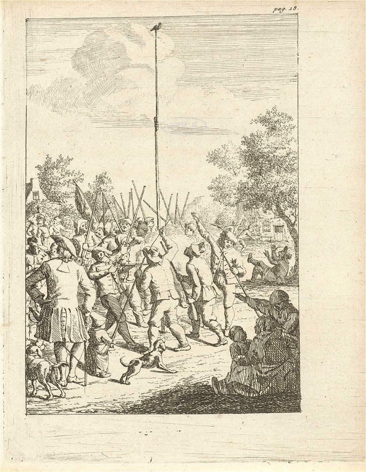 Vogelschieten op een schuttersfeest