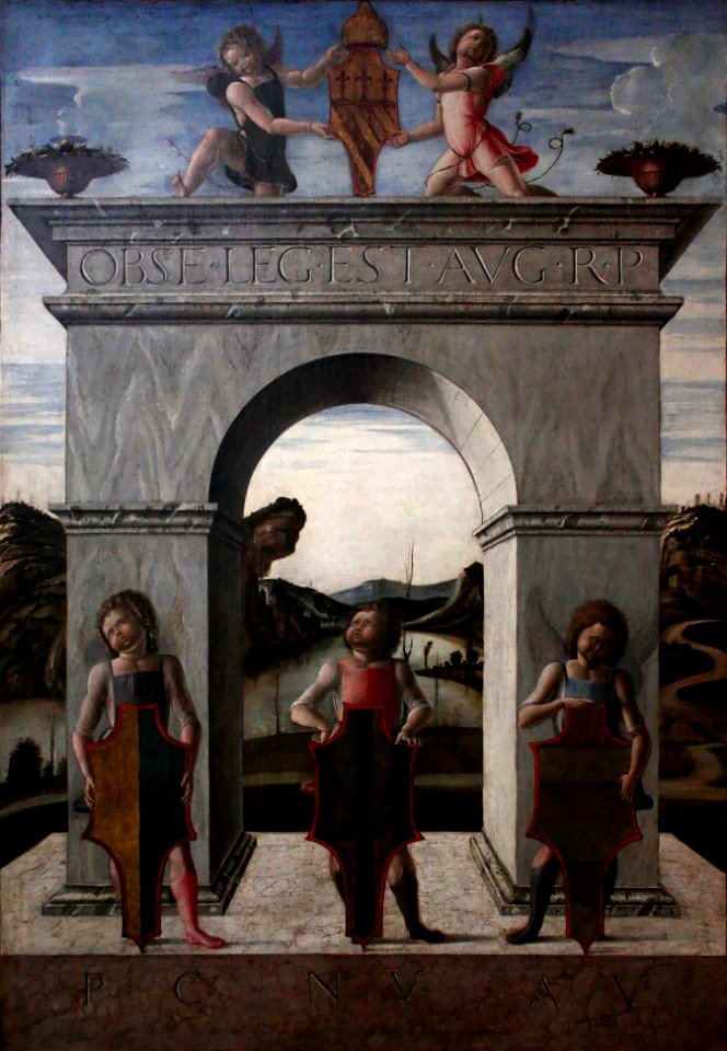 Alvise Vivarini - Arco trifonfale del doge Niccolò Tron