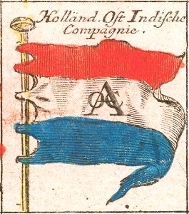 VOC - Ca. 1760 flag chart by Tobias Lotter (cropped)