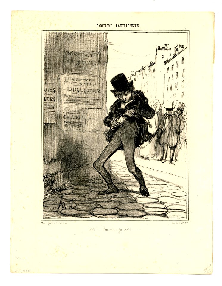 Volé!... rue vide-gousset.... (Stolen!... On emptied-fob street...) (BM 1938,1008.152)