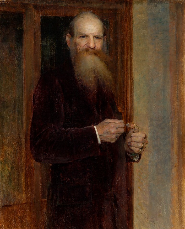 Vojtěch Hynais - Portrait of Josef Hlávka