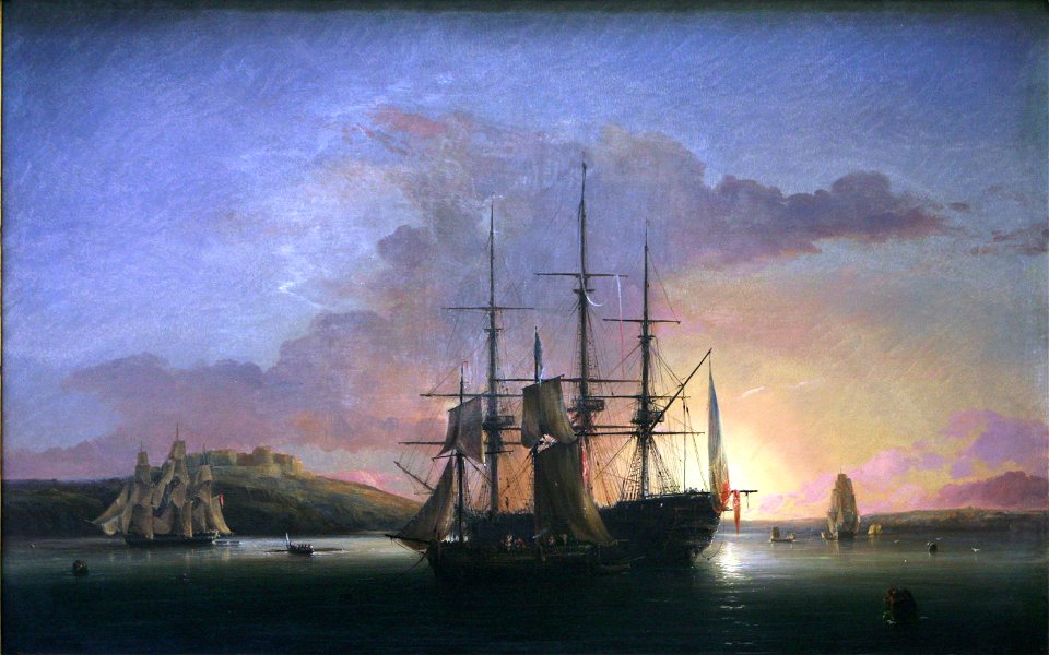 Voiliers à-L'aube en rade de Brest-Jules Noël mg 8251