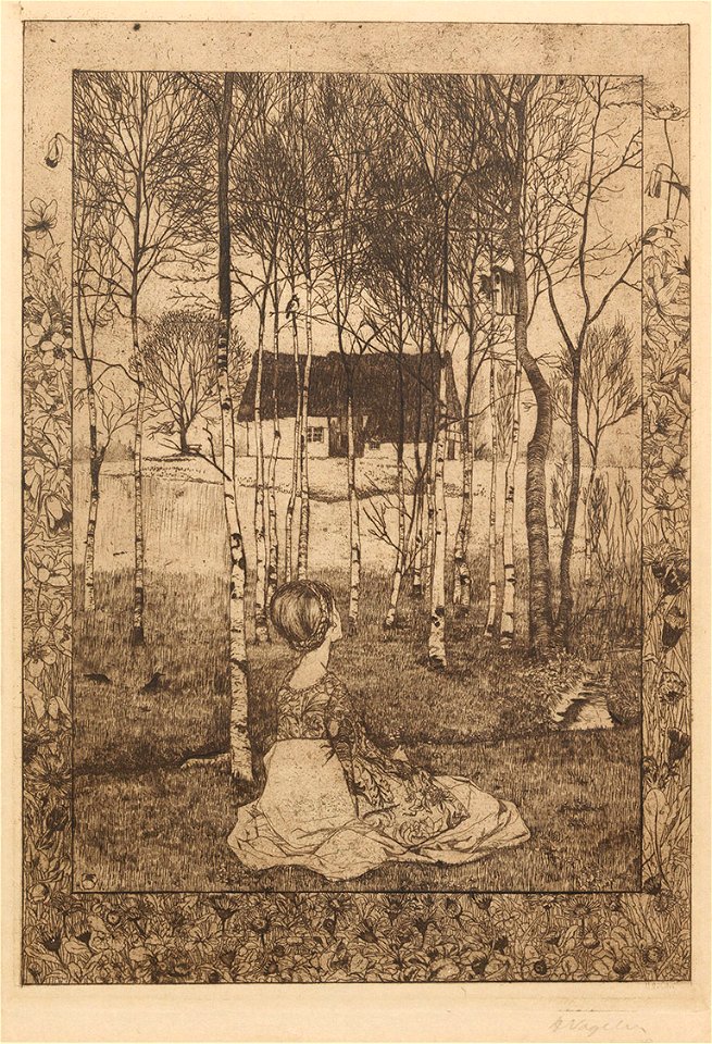 Heinrich Vogeler Frühling 1897 etching