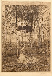 Heinrich Vogeler Frühling 1897 etching
