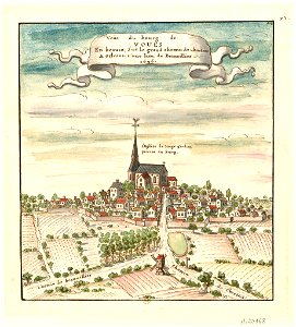 Voves par Louis Boudan en 1696 Eure-et-Loir France