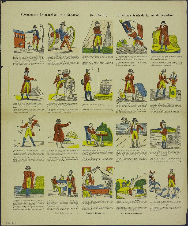 Voornaamste levenstrekken van Napoleon-Catchpenny print-Borms 0251