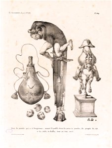Voici le pistolet qui a si longtemps amusé le public. Voici la poire à poudre, la poupée du tir et les drôles de balles dont on s’est servi