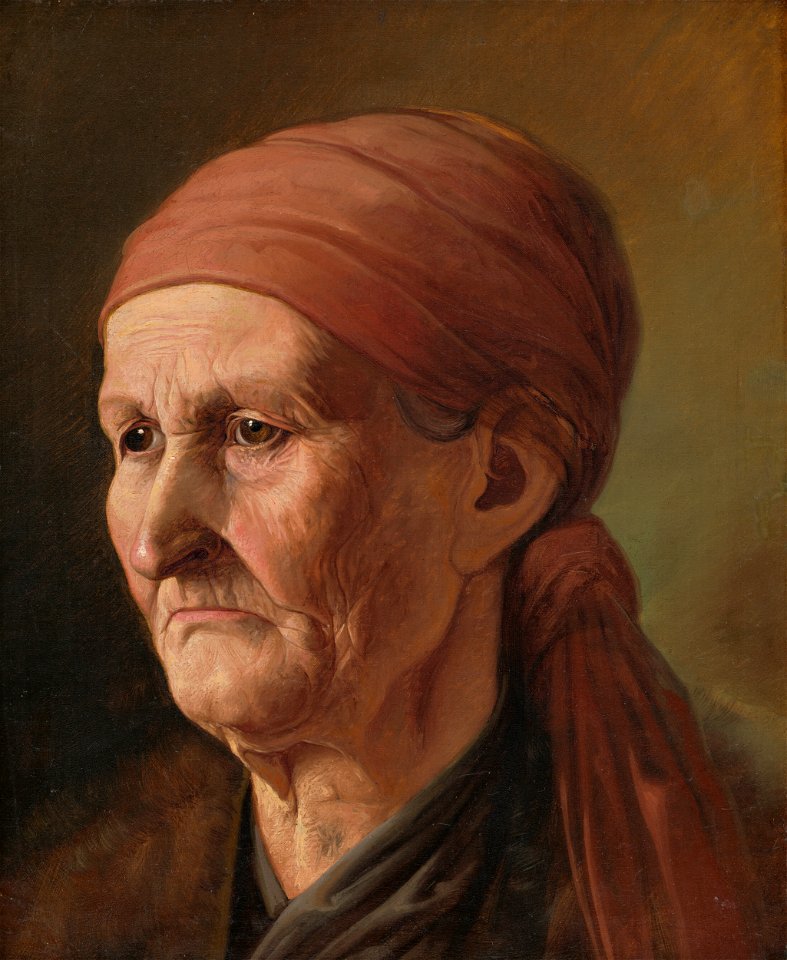 Vojtech Klimkovič - Head of an Elderly Woman - O 535 - Slovak National Gallery