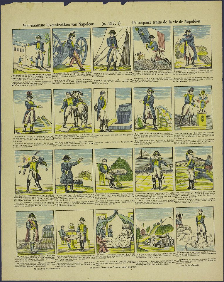 Voornaamste levenstrekken van Napoleon-Catchpenny print-PRENT 0108