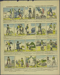 Voornaamste levenstrekken van Napoleon-Catchpenny print-PRENT 0108