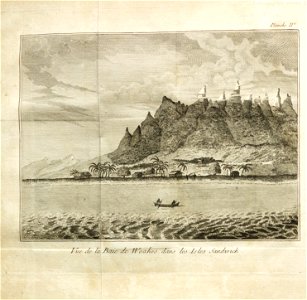 Voyage autour du monde - planche IIe - Vue de la Baie de Woahoo
